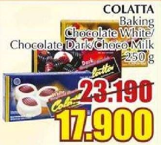 Promo Harga Colatta Compound Chocolate White, Choco Milk 250 gr - Giant