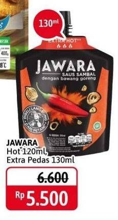 Promo Harga JAWARA Sambal Extra Hot, Hot 120 ml - Alfamidi