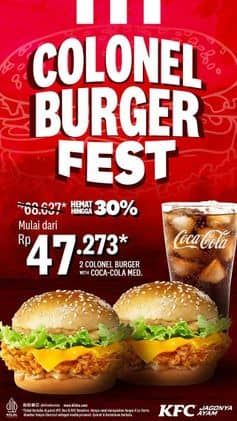 Promo Harga Colonel Burger Fest  - KFC