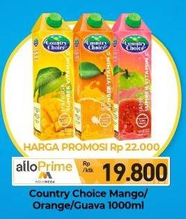 Promo Harga Country Choice Jus Buah Mangga, Jeruk, Jambu 1000 ml - Carrefour
