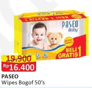 Promo Harga PASEO Baby Wipes BOGOF 50 pcs - Alfamart