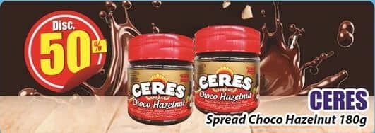 Promo Harga Ceres Choco Spread Choco Hazelnut 200 gr - Hari Hari