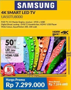 Promo Harga SAMSUNG UA50TU8000 | UHD Smart TV 50"  - Courts