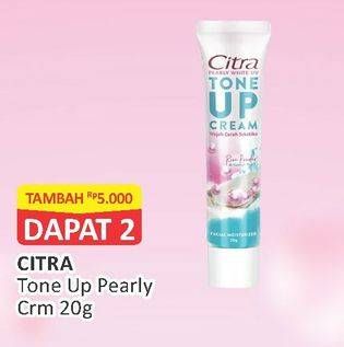 Promo Harga CITRA Tone Up Pearly White Face Cream 20 gr - Alfamart