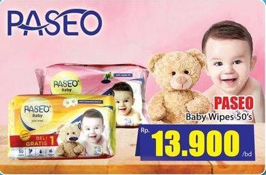 Promo Harga PASEO Baby Wipes 50 pcs - Hari Hari