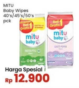 Promo Harga Mitu Baby Wipes 50 pcs - Indomaret