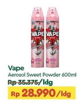 Promo Harga Fumakilla Vape Aerosol Sweet Powder 600 ml - TIP TOP