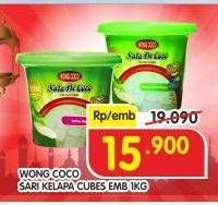 Promo Harga WONG COCO Nata De Coco Cube 1 kg - Superindo