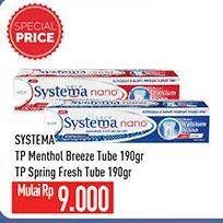 Promo Harga SYSTEMA Toothpaste  Nano Menthol Breeze, Spring Fresh 190 gr - Hypermart
