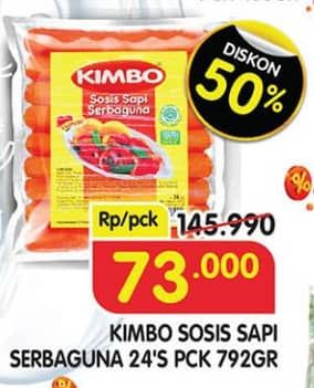Promo Harga Kimbo Sosis Sapi Serbaguna 792 gr - Superindo