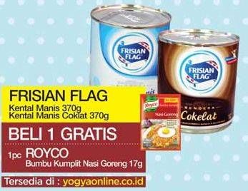 Promo Harga FRISIAN FLAG Susu Kental Manis Putih, Cokelat 370 gr - Yogya