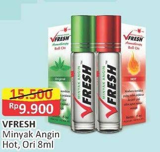 Promo Harga CAP LANG VFresh Aromatherapy Hot, Ori 8 ml - Alfamart