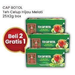 Promo Harga Teh Cap Botol Teh Hijau Celup per 25 pcs 2 gr - Indomaret