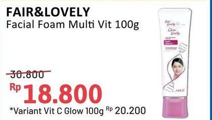Promo Harga Glow & Lovely (fair & Lovely) Facial Foam Brightening Multi Vitamin 100 gr - Alfamidi