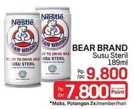 Promo Harga Bear Brand Susu Steril 189 ml - LotteMart