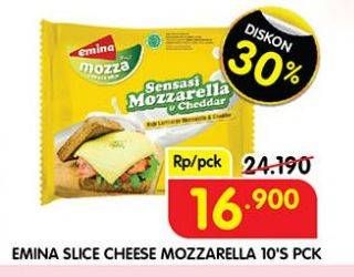 Promo Harga Emina Cheese Slice Mozza 150 gr - Superindo