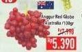 Promo Harga Anggur Red Globe Australia per 100 gr - Hypermart