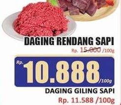 Promo Harga Daging Giling Sapi per 100 gr - Hari Hari