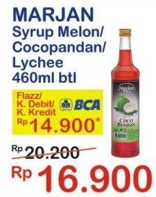 Promo Harga MARJAN Syrup Boudoin Melon, Leci, Cocopandan 460 ml - Indomaret