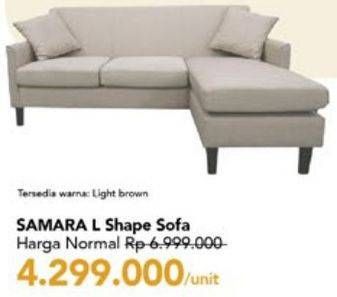 Promo Harga Samara L Shape Sofa  - Carrefour