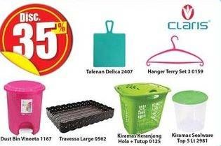 Promo Harga CLARIS Talenan/Hanger/Tempat Sampah/Travessa/Kiramas Keranjang Hola + Tutup 0125/Kiramas Sealwear  - Hari Hari