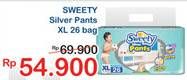 Promo Harga SWEETY Silver Pants XL26 26 pcs - Indomaret