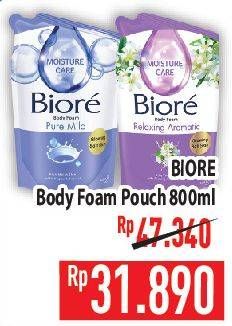 Promo Harga Biore Body Foam Beauty Pure Mild, Relaxing Aromatic 800 ml - Hypermart