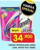 Promo Harga VANISH Penghilang Noda Cair Pink, White 750 ml - Superindo