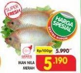 Promo Harga Ikan Nila Merah per 100 gr - Superindo