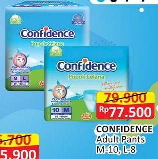 Promo Harga Confidence Adult Diapers Pants M10, L8  - Alfamart