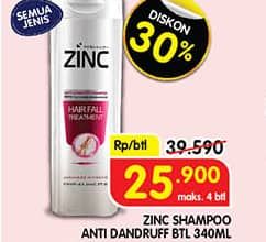 Promo Harga Zinc Shampoo All Variants 340 ml - Superindo