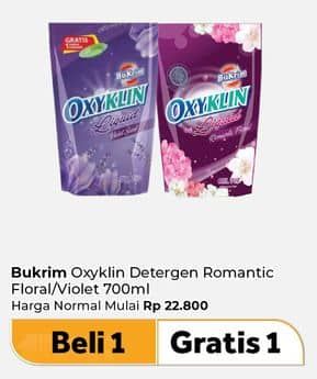 Promo Harga Bukrim Oxy Klin Liquid Violet Scent, Romantic Floral 700 ml - Carrefour