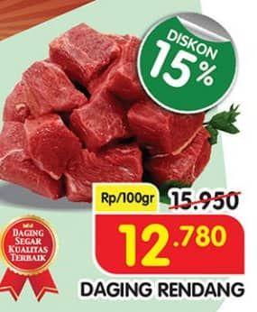 Promo Harga Daging Rendang Sapi per 100 gr - Superindo