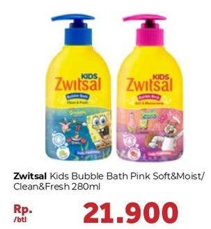 Promo Harga ZWITSAL Kids Bubble Bath Soft Moisturizing Pink, Clean Fresh Blue 280 ml - Carrefour