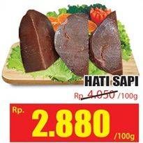 Promo Harga Beef Liver (Hati Sapi) per 100 gr - Hari Hari