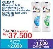 Promo Harga Clear Shampoo Ice Cool Menthol, Complete Soft Care 300 ml - Indomaret