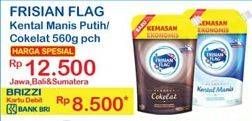 Promo Harga FRISIAN FLAG Susu Kental Manis Putih, Cokelat 560 gr - Indomaret