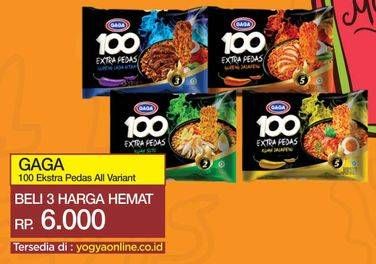 Promo Harga GAGA 100 Extra Pedas All Variants per 3 pcs - Yogya