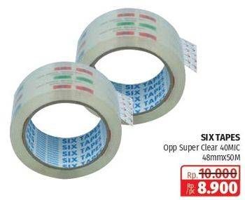 Promo Harga SIX TAPES Opp Super Clear  - Lotte Grosir