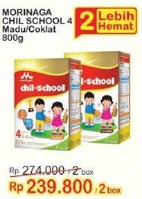 Promo Harga MORINAGA Chil School Gold Madu, Cokelat per 2 box 800 gr - Indomaret