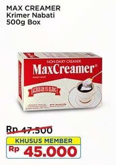 Promo Harga MAX Creamer Refill 500 gr - Indomaret