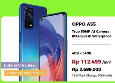 Promo Harga Oppo A55 4 GB + 64 GB  - Erafone