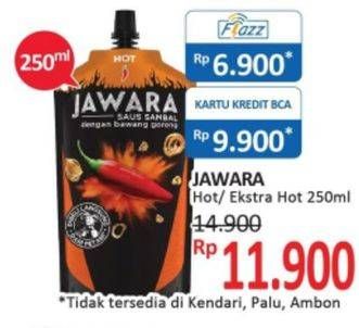 Promo Harga JAWARA Sambal Hot, Extra Hot 250 ml - Alfamidi