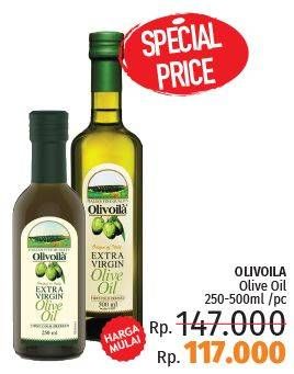 Promo Harga OLIVOILA Minyak Zaitun Extra Virgin 500 ml - LotteMart