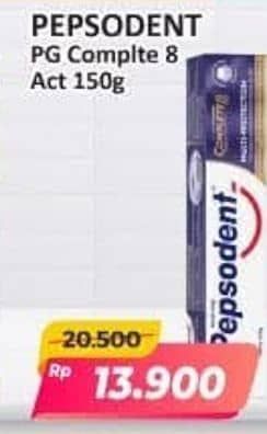 Promo Harga Pepsodent Pasta Gigi Complete 8 Actions Multi Protection 150 gr - Alfamart