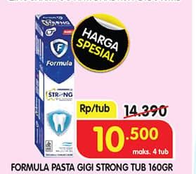 Promo Harga Formula Pasta Gigi Strong Protection 160 gr - Superindo