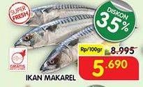 Promo Harga Ikan Makarel per 100 gr - Superindo