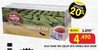 Promo Harga 2tang Teh Celup Vanilla per 25 pcs 2 gr - Superindo