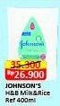 Promo Harga Johnsons Baby Milk Bath Milk + Rice 400 ml - Alfamart