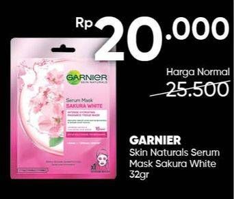 Promo Harga GARNIER Serum Mask Sakura White - Japanese Sakura 32 gr - Guardian
